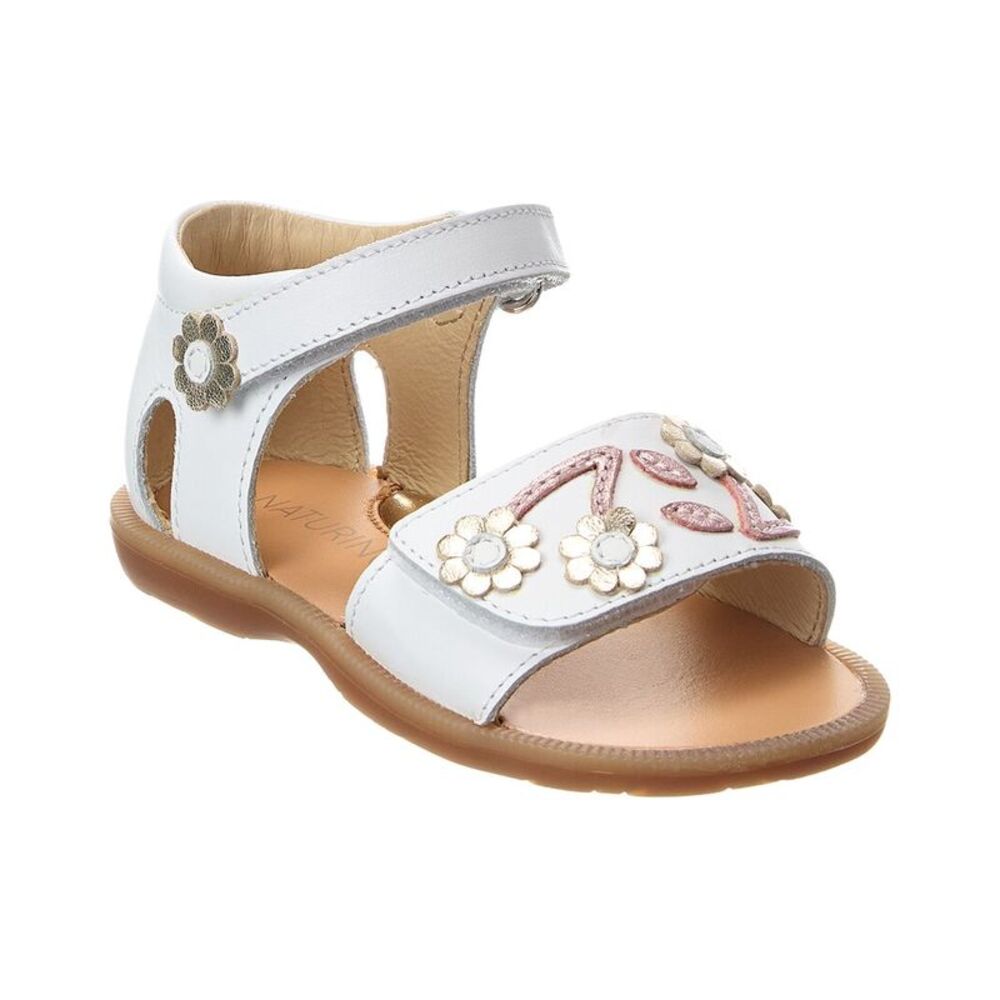 Naturino Lompa Leather Sandal, White
